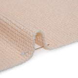 Stretch Polyester Textured Jacquard Knit - Pale Pink Wavy Lines - Designer Deadstock
