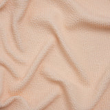 Stretch Polyester Textured Jacquard Knit - Pale Pink Wavy Lines - Designer Deadstock