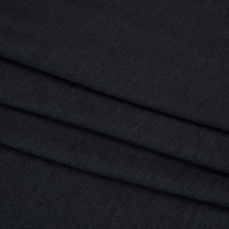 Stretch Rayon Jersey - Heathered Navy - Deadstock