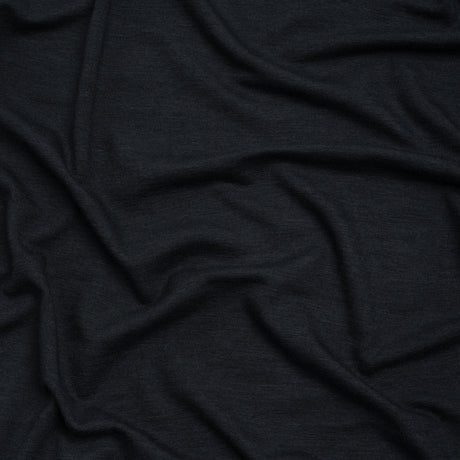 Stretch Rayon Jersey - Heathered Navy - Deadstock