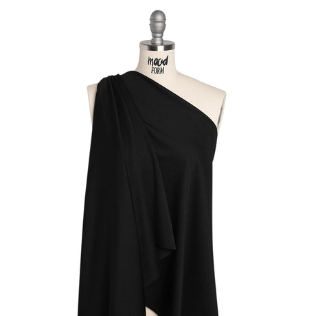 Polyester Ponte Knit - Black - Deadstock