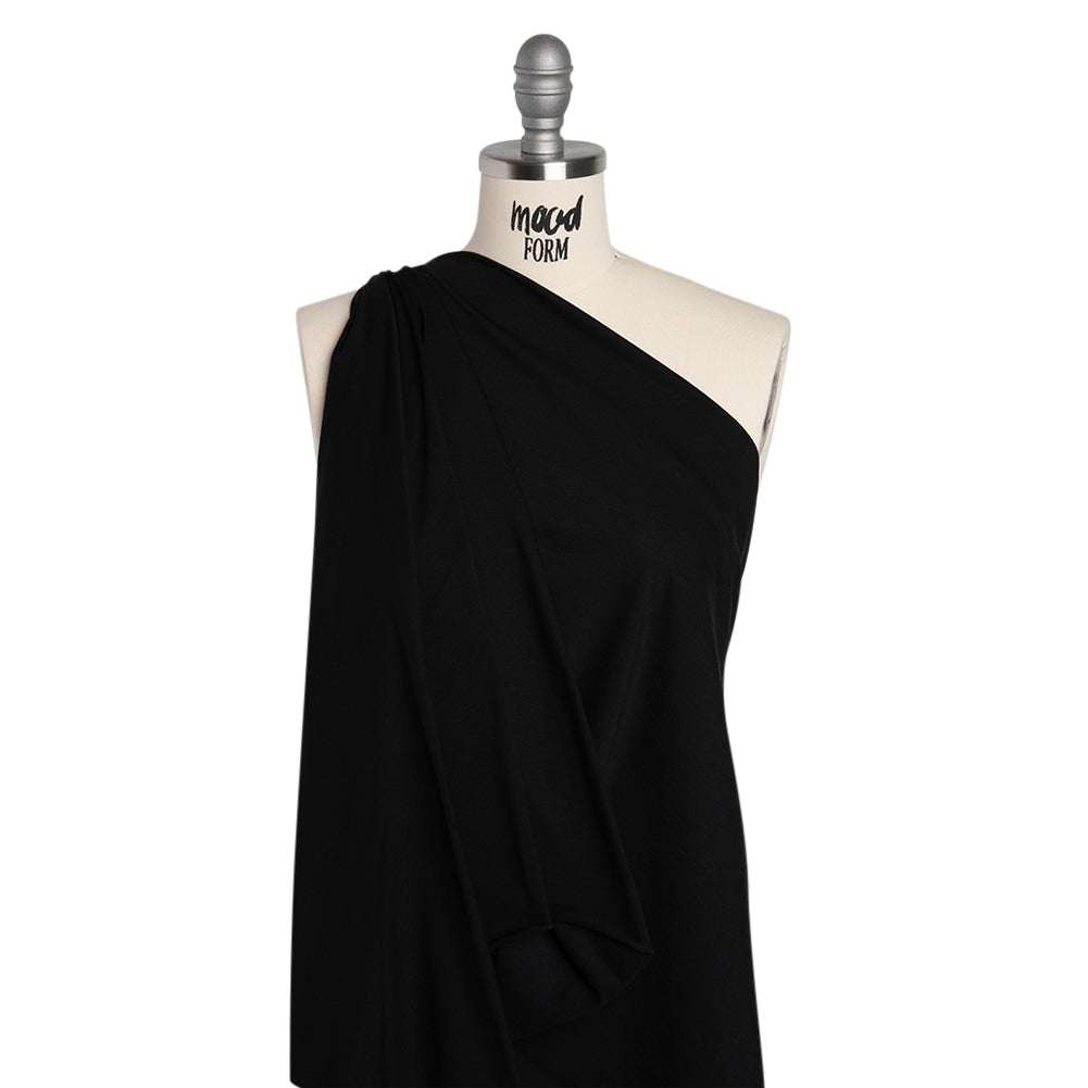 Stretch Rayon Jersey - Black - Deadstock