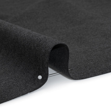 Brushed Stretch Cotton Woven - Heathered Gray - Deadstock