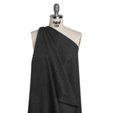 Brushed Stretch Cotton Woven - Heathered Gray - Deadstock