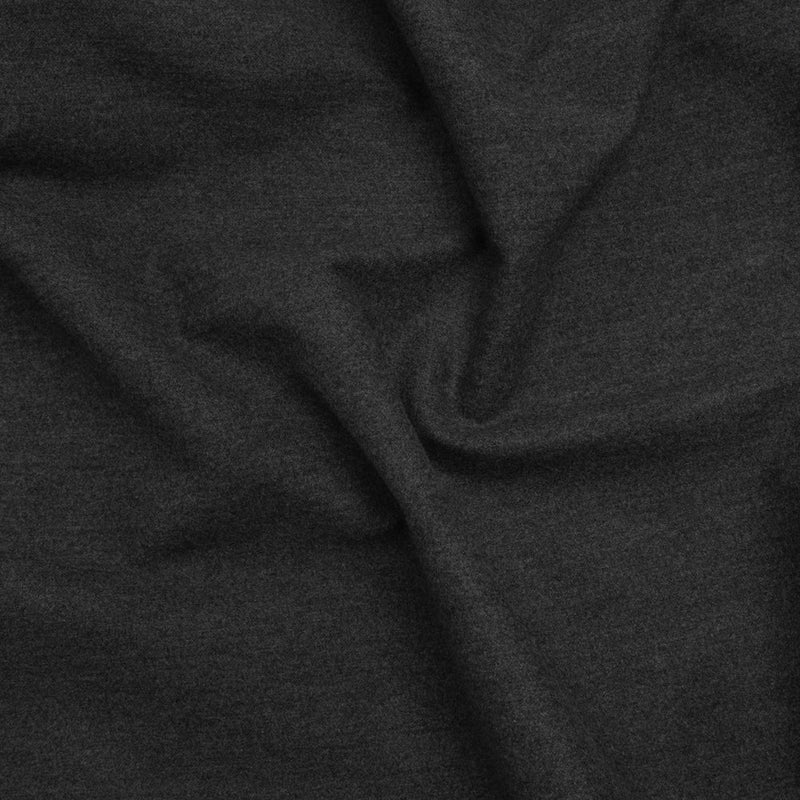 Brushed Stretch Cotton Woven - Heathered Gray - Deadstock