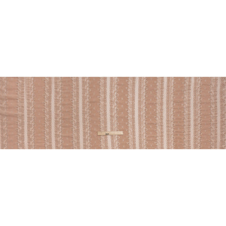 Stretch Polyester Knit Embroidered Eyelet Lace - Nude Floral and Abstract Stripes - Deadstock