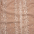 Stretch Polyester Knit Embroidered Eyelet Lace - Nude Floral and Abstract Stripes - Deadstock
