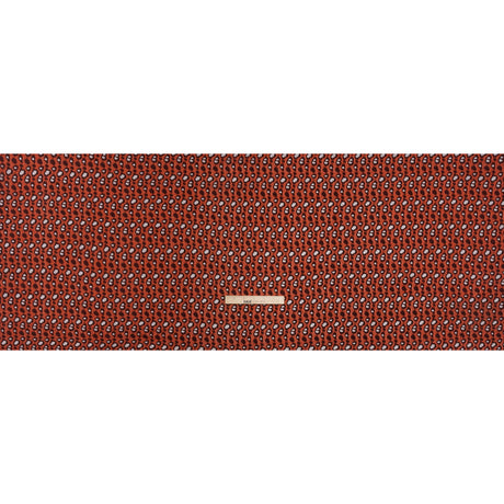 Two-Tone Polyester Lace - Burnt Orange and Maroon Animal Spots - Deadstock