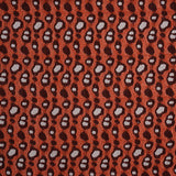 Two-Tone Polyester Lace - Burnt Orange and Maroon Animal Spots - Deadstock