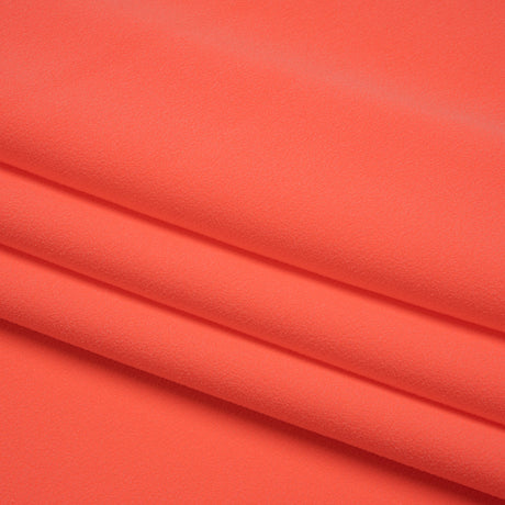 Stretch Polyester Crepe by Alex Perry - Neon Coral Pink - Designer Deadstock