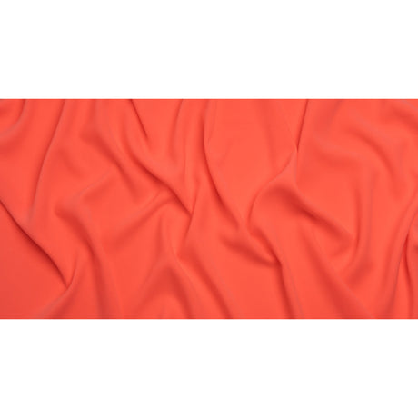 Stretch Polyester Crepe by Alex Perry - Neon Coral Pink - Designer Deadstock