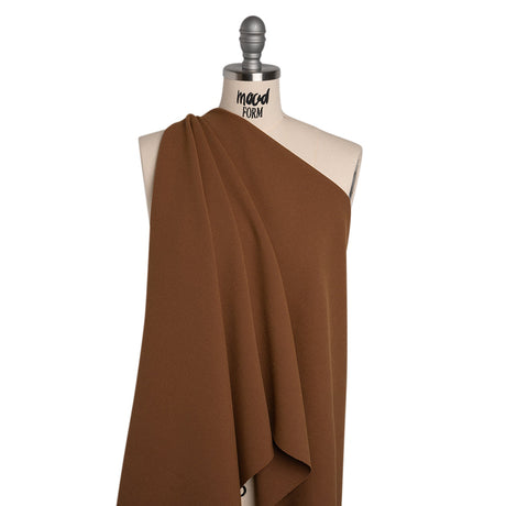 Stretch Polyester Crepe by Alex Perry - Cinnamon Brown - Designer Deadstock