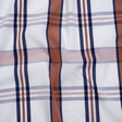 Cotton Shirting - Red, White and Navy Plaid - Designer Deadstock