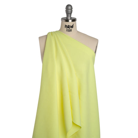 Stretch Polyester Crepe by Alex Perry - Lemon Yellow - Designer Deadstock