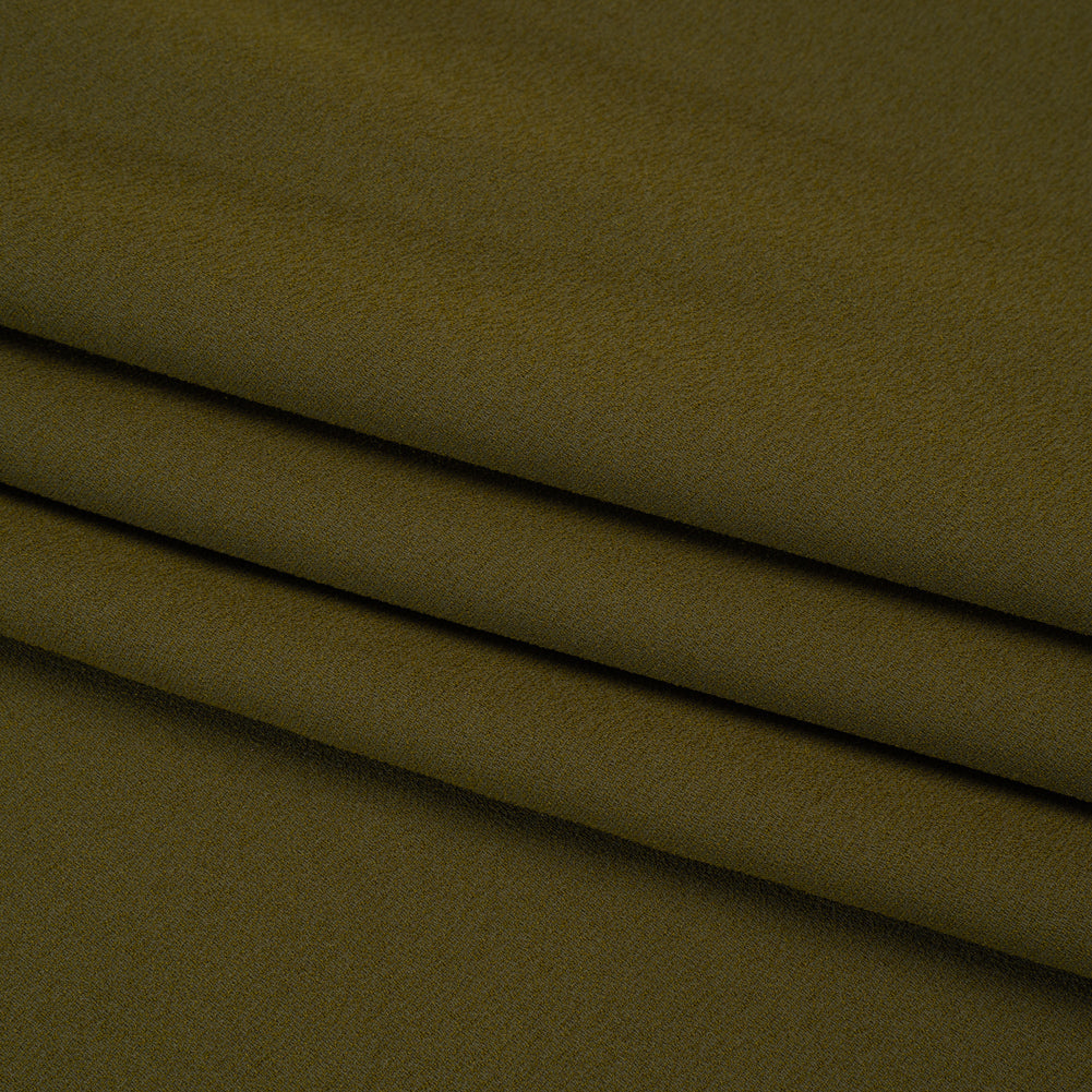 Stretch Polyester Crepe by Alex Perry - Khaki Green - Designer Deadstock