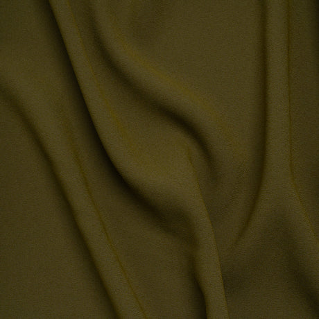 Stretch Polyester Crepe by Alex Perry - Khaki Green - Designer Deadstock