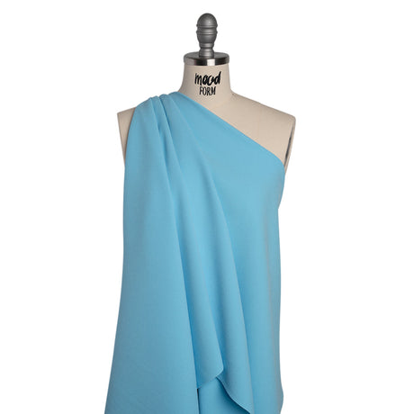 Stretch Polyester Crepe by Alex Perry - Sky Blue - Designer Deadstock