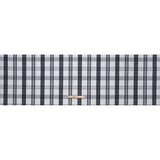 Cotton Shirting - Charcoal, White and Navy Plaid - Designer Deadstock
