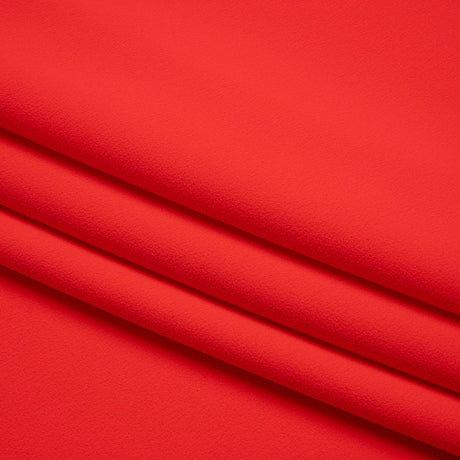 Stretch Polyester Crepe by Alex Perry - Strawberry Red - Designer Deadstock