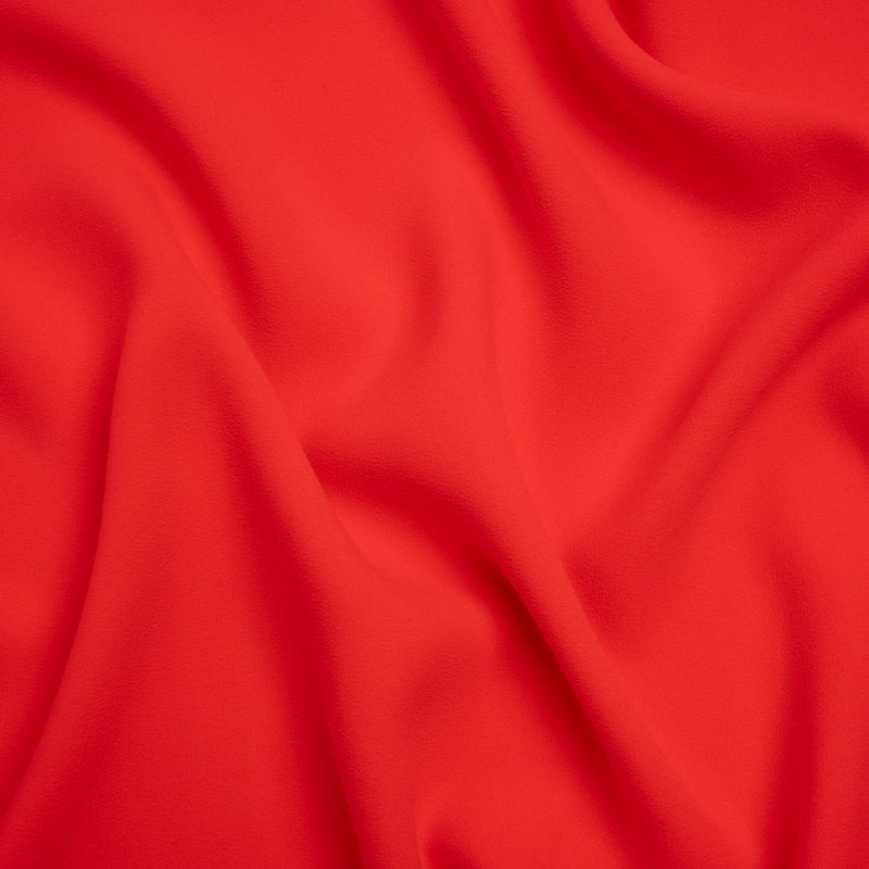 Stretch Polyester Crepe by Alex Perry - Strawberry Red - Designer Deadstock