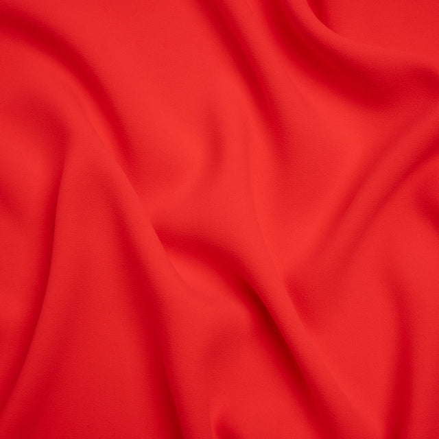 Stretch Polyester Crepe by Alex Perry - Strawberry Red - Designer Deadstock