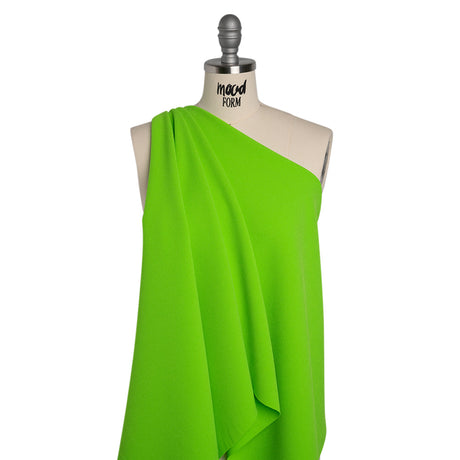 Stretch Polyester Crepe by Alex Perry - Apple Green - Designer Deadstock