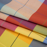 Cotton Oxford Shirting - Rainbow Plaid Checks - Deadstock