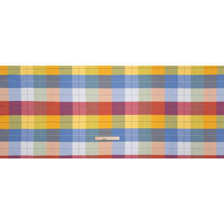 Cotton Oxford Shirting - Rainbow Plaid Checks - Deadstock