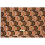 Polyester Crepe-Back Satin - Brown, Tan and Peach Half Circle Blocks - Mood Exclusive Adobe Abode Print
