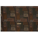 Polyester Crepe-Back Satin - Green, Brown and Black Painterly Blocks - Mood Exclusive Spiral Fusion Print