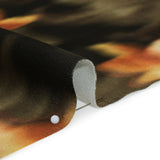 Polyester Crepe-Back Satin - Yellow, Tan and Olive Green Blurred Florals - Mood Exclusive Blurring Blossoms Print