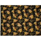 Polyester Crepe-Back Satin - Yellow, Tan and Olive Green Blurred Florals - Mood Exclusive Blurring Blossoms Print