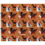 Linen and Rayon Woven - Burnt Orange and Black Abstract Brushstrokes - Mood Exclusive Pigment Playground Print
