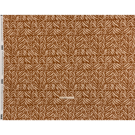 Linen and Rayon Woven - Brown and Beige Animal Stripe Blocks - Mood Exclusive Natural Notions Print