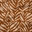 Linen and Rayon Woven - Brown and Beige Animal Stripe Blocks - Mood Exclusive Natural Notions Print