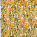 Linen and Rayon Woven - Green and Peach Tropical Leaves - Mood Exclusive Monsterosa Print