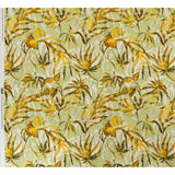Linen and Rayon Woven - Matcha Green and Yellow Overlapping Leaves - Mood Exclusive Vine Vista Print