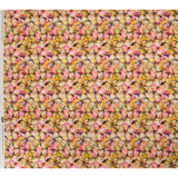 Peached Polyester Twill - Pink, Yellow and Black Watercolor Hibiscus - Mood Exclusive Hibiscus Haze Print