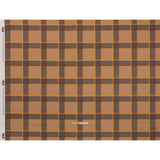 Peached Polyester Twill - Brown, Blue and Yellow Plaid - Mood Exclusive Plot Point Print