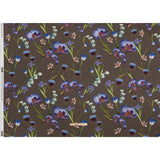 Peached Polyester Twill - Taupe, Blue and Green Orchids - Mood Exclusive Petal Reverie Print