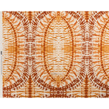 Peached Polyester Twill Panel - Burnt Orange and Cream Tie Dye Ovals - Mood Exclusive Golden Hour Groove Print