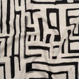 Peached Polyester Twill - Black and White Geometric Painting - Mood Exclusive Mobius Maze Print