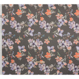Peached Polyester Twill - Gray, Peach and Lilac Watercolor Flowers - Mood Exclusive Meadow Musings Print