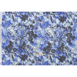 Viscose and Polyester Crepe Organza - Royal Blue and Black Dreamy Florals - Mood Exclusive Dream Weaver Print