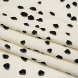 Viscose Crepe - Cream and Black Shadowed Spots - Mood Exclusive Peppered Paws Print
