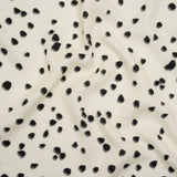Viscose Crepe - Cream and Black Shadowed Spots - Mood Exclusive Peppered Paws Print