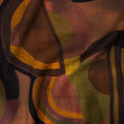 Viscose Crepe - Brown, Dark Red and Olive Green Soft Geometrics - Mood Exclusive Orphic Orbits Print