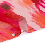 Viscose Crepe - Hot Pink and Orange Painterly Florals - Mood Exclusive August Augury Print