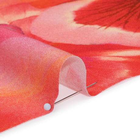 Viscose Crepe - Pink, Coral and Purple Watercolor Flowers - Mood Exclusive Orchid Around Print