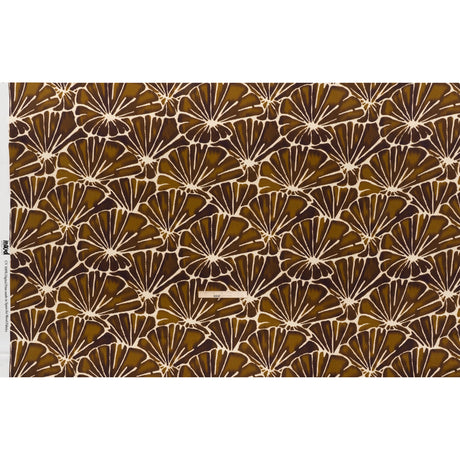 Viscose Crepe - Brown, Tan and Cream Floral Blocks - Mood Exclusive Pixel Petals Print